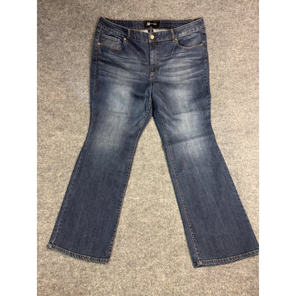 A & I Slim Boot Jeans Women's 22W dark wash boot cut blue Jeans